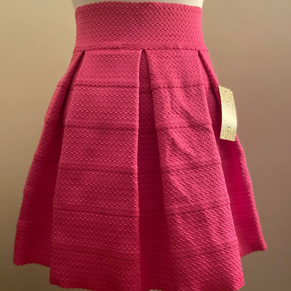 NWT (Ginger G) Hot Pink Mini Skirt Small